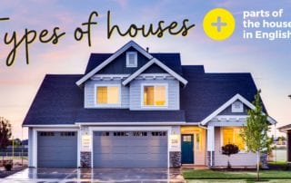 tipos de casas en inglés, partes de la casa en inglés, vocabulario de la casa en inglés