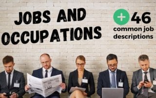 lista de empregos e ocupações em inglês